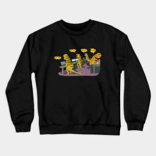 T rex Family at work Crewneck Sweatshirt